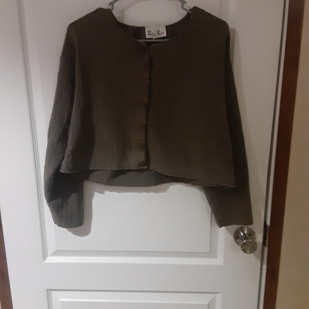 Vtg Reba Rose Crop Top